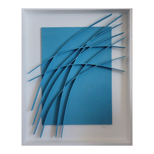 René Galassi  Calicots et pigments- 80X100cm -Galerie Gabel-Biot-Côte d'Azur