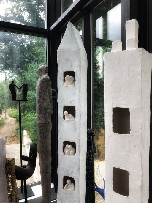 Ateliers d'artistes. L'atelier de Sophie Hustin. Galerie Gabel. Biot. France