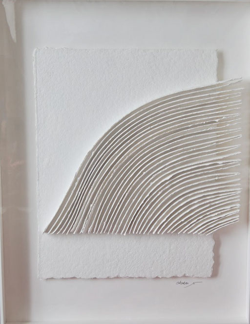 René Galassi Calicots et pigments-  73X95X7cm -Galerie Gabel-Biot-côte d'Azur