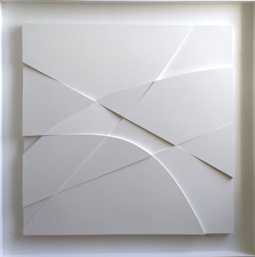 René Galassi Origami  122X122X7cm Galerie d'art contemporain, Biot, côte d'azur