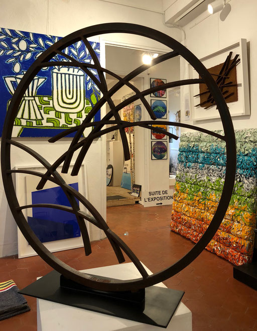 Galassi-sculpture en acier H:  87cm