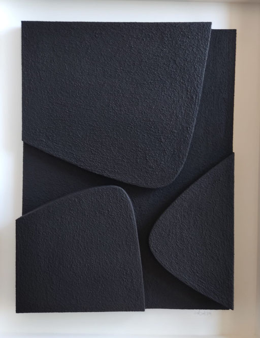 René Galassi  et Embossage et pigments- 80X100cm -Galerie Gabel-Biot-Côte d'Azur