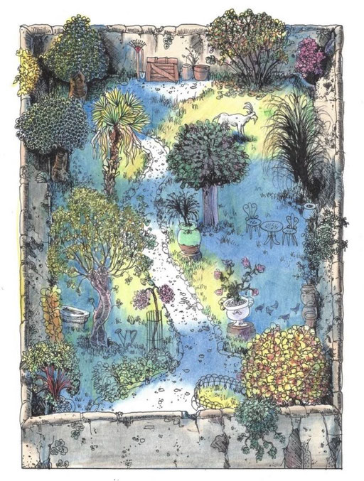  Frank Zeidler, Dessin original , encres, aquarelle, crayon. 28X38cm-  Galerie Gabel, Biot -  Galerie Gabel, Biot