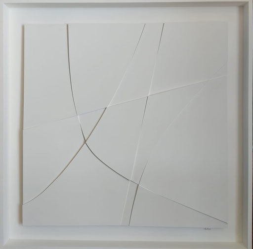 René Galassi Origami  120X120X7cm Galerie d'art contemporain, Biot, Côte d'azur