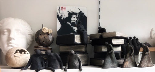 Ateliers d'artistes. L'atelier de Sophie Hustin. Galerie Gabel. Biot. France