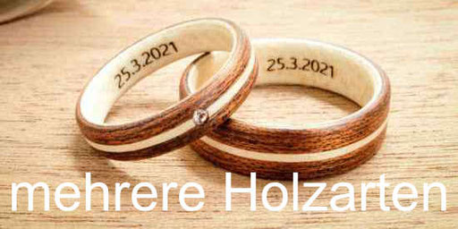 Holzringe - Kombination aus verschiedener Hölzer