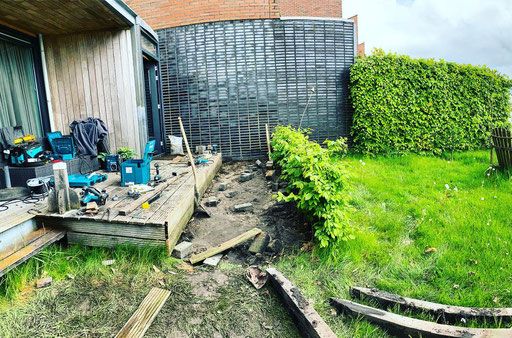 Verkleinen vlonder terras particulier