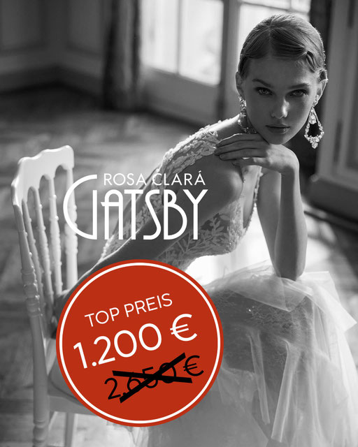 Rosa Clara Gatsby Brautkleid preisgünstig