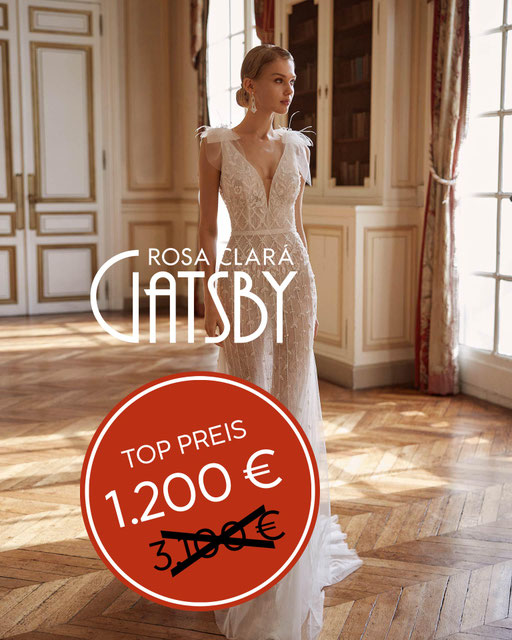 Rosa Clara Gatsby Brautkleid preisgünstig