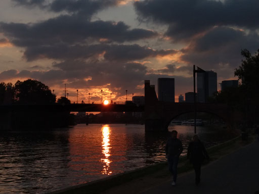 sunset on the river