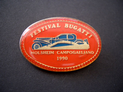 Festival BUGATTI Molsheim Campogalliano 1990 Brosche
