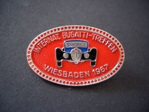 Internat. BUGATTI Treffen Wiesbaden 1967 Brosche