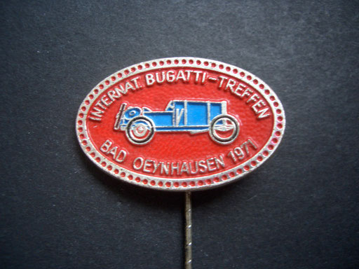 Internat. BUGATTI Treffen Bad Oeynhausen 1971 Anstecknadel