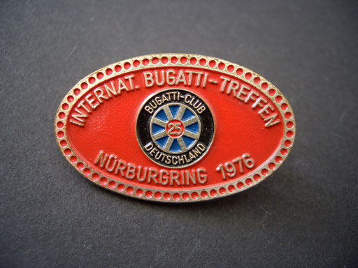 Internat. BUGATTI Treffen Nürburgring 1976 Brosche