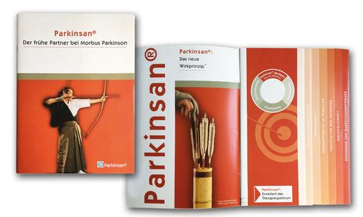 Broschüre an Fachärzte zur Information über ein Parkinson-Präparat
