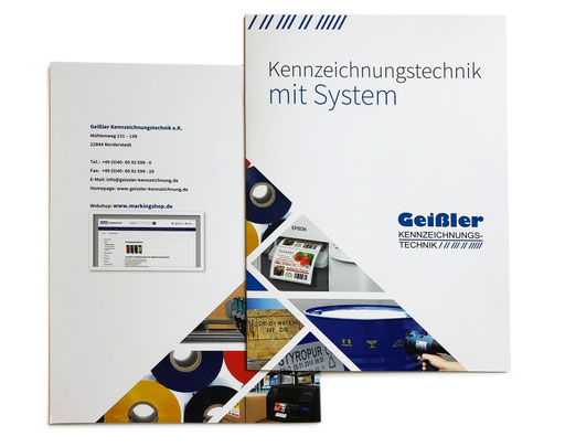 Titel- und Rückseite einer Imagebroschüre