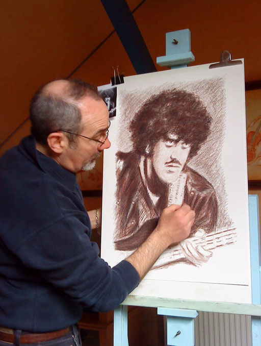 Phil Lynott by crayon lunaire