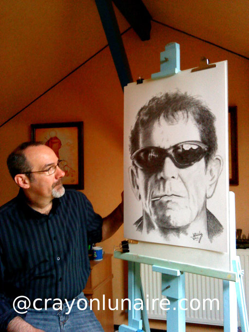 Lou Reed portrait  graphite