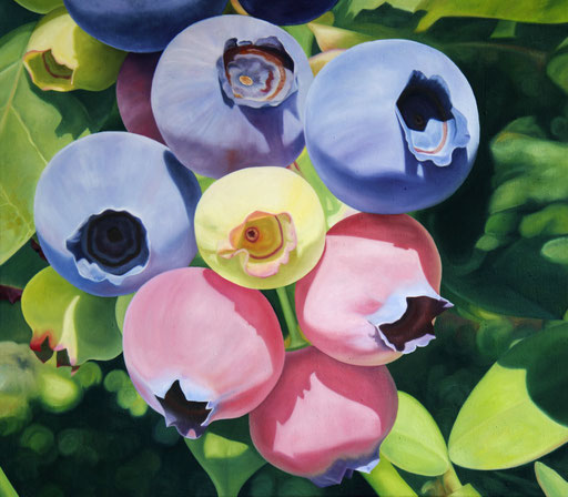 <b>Blaubeeren</b><br>Öl/Leinwand | 2013 | 70 x 80 cm