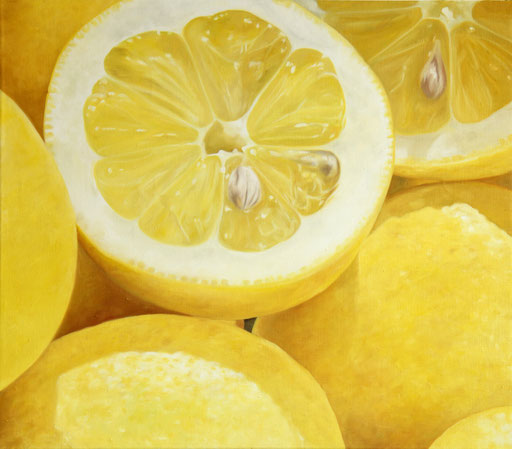 <b>Zitronen</b><br>Öl/Leinwand | 2013 | 70 x 80 cm<br><small>(Privatbesitz)