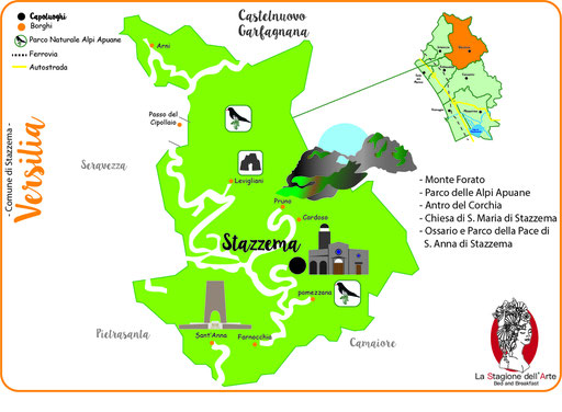 Mappa del Comune di Stazzema