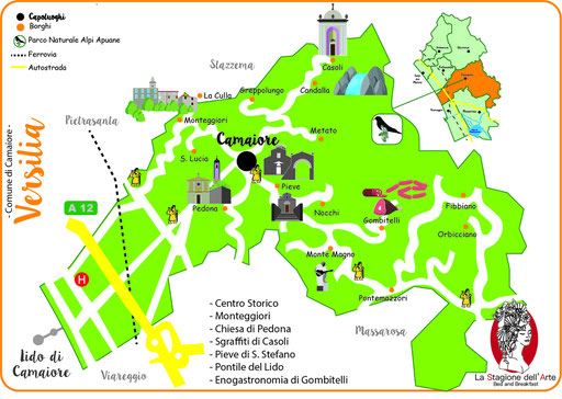 mappa del Comune di Camaiore