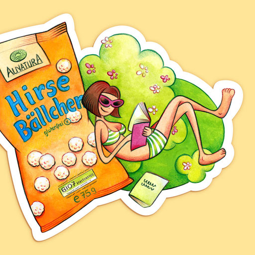 © Illustration für Alnatura Produktions- und Handels GmbH, Auftraggeber & Verpackungsdesign: Eber­le GmbH Wer­be­agen­tur GWA
