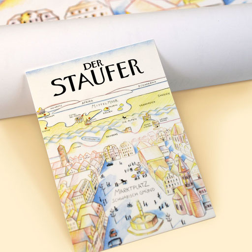 © Illustration für Stadt Schwäbisch Gmünd, Auftraggeber & Konzept: Eber­le GmbH Wer­be­agen­tur GWA