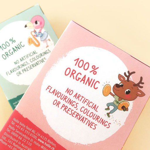 © Illustration für Holle baby food GmbH, Auftraggeber & Verpackungsdesign: Eber­le GmbH Wer­be­agen­tur GWA
