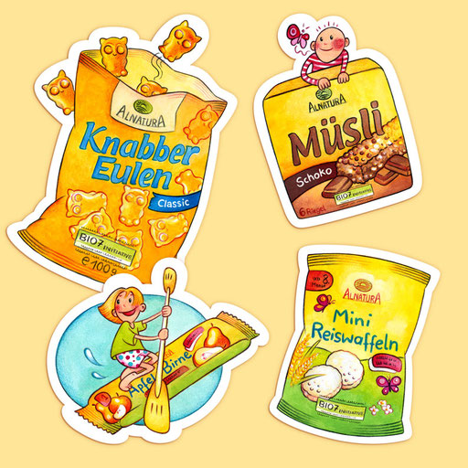 © Illustration für Alnatura Produktions- und Handels GmbH, Auftraggeber & Verpackungsdesign: Eber­le GmbH Wer­be­agen­tur GWA