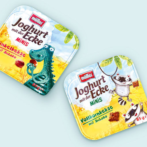 © Illustration für Molkerei Alois Müller GmbH & Co. KG, Auftraggeber & Verpackungsdesign: Eber­le GmbH Wer­be­agen­tur GWA