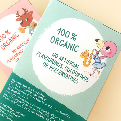 © Illustration für Holle baby food GmbH, Auftraggeber & Verpackungsdesign: Eber­le GmbH Wer­be­agen­tur GWA