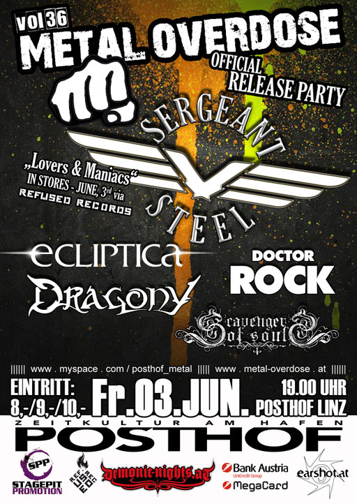 Sergeant Steel live 2011 Metal Overdose Posthof Linz