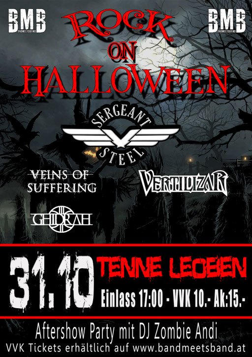 Sergeant Steel live 2019 Tenne Leoben Rock on Halloween Steiermark