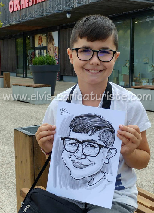 Caricature enfant, centre commercial Thionville