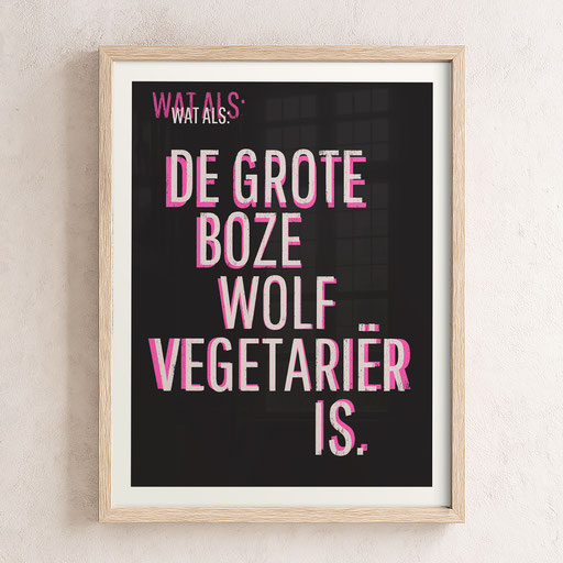 grote boze wolf poster
