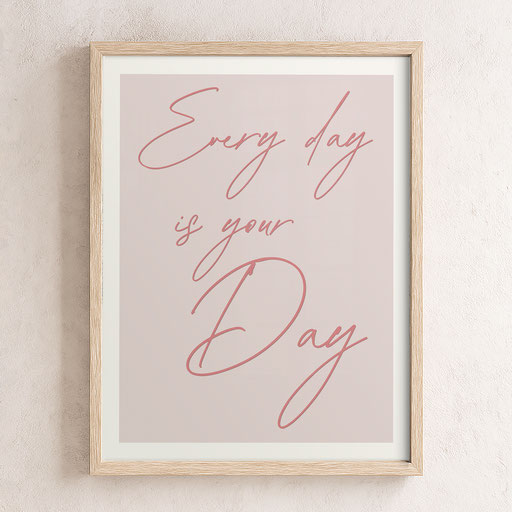 feminine soft pink quote poster 
