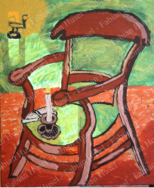 Gaugins Stuhl von Van Gogh abgezeichnet