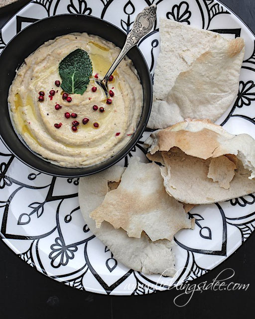 Orientalisches Soulfood Rezepte für Hummus, Couscous Salat, Minz Joghurt Dip, Orientalische Hackbällchen