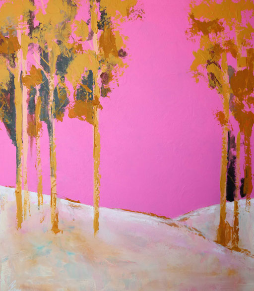 Golden Trees, 70 x 60 cm, Acrylic on canvas 