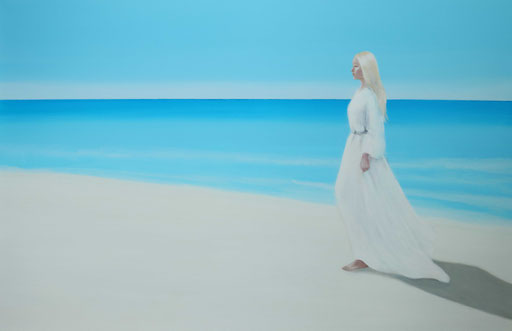WHITE BEACH, 65 x 100 cm Acrylic on canvas