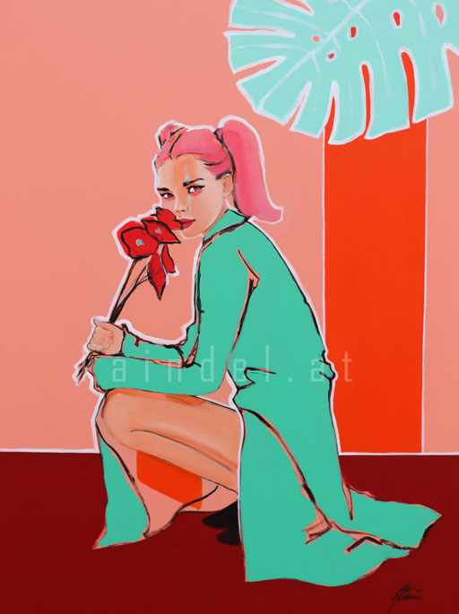 SALVATION, 80 x 60 cm, Acrylic and pencils on canvas