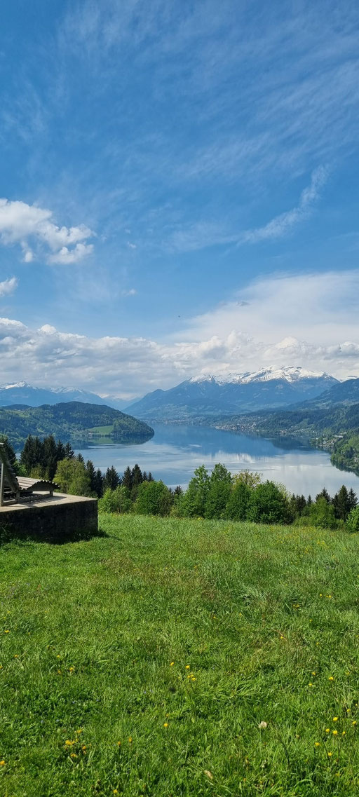 Wanderweg mit Aussicht auf den Millstätter See
