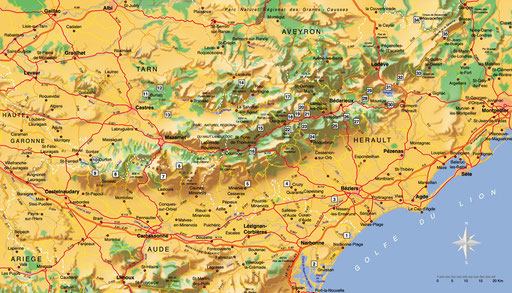 Languedoc-Roussillon • Création carte touristique / Édition : Les Créations du Pélican • © recreacom.fr - Studio de création Christophe Houlès