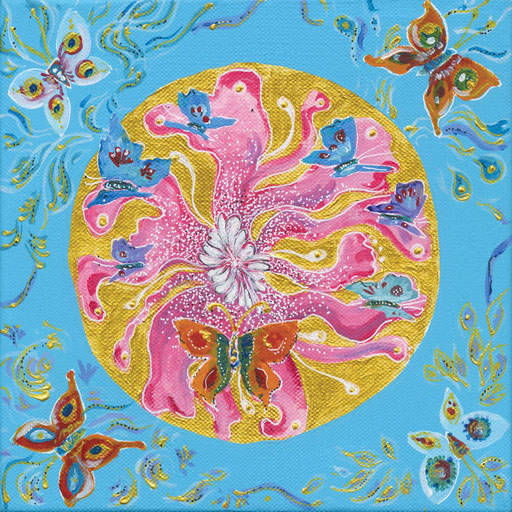 " La danse des papillons" - 20 x 20 cm