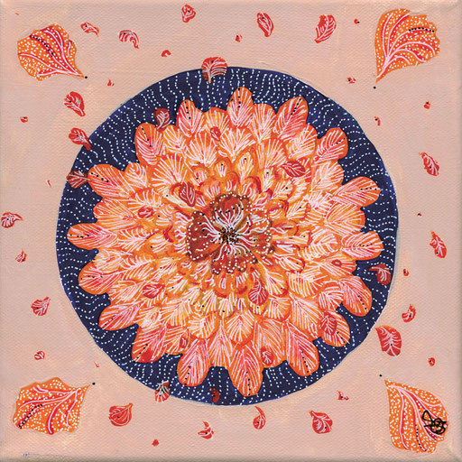 " Fleur du soleil" - 20 x 20 cm