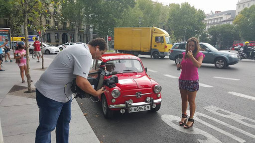 Telemadrid tour en Seat 600 por Madrid