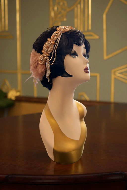 haarschmuck federschmuck gatsby haarband 20erjahre 