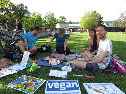 Unser erstes Spiele-Picknick 2017 - bei dem Bombenwetter im angenehmen Schatten