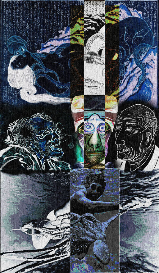 Virtual life, digital collage, 2017